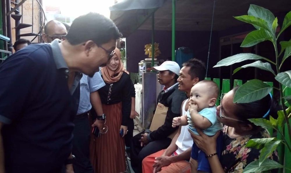 Machfud Arifin blusukan menyapa warga Kedung Rukem, Tegalsari, Surabaya