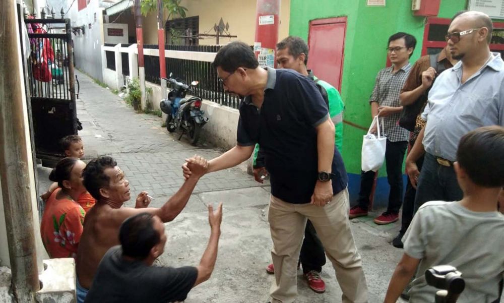 Machfud Arifin blusukan menyapa warga Kedung Rukem, Tegalsari, Surabaya