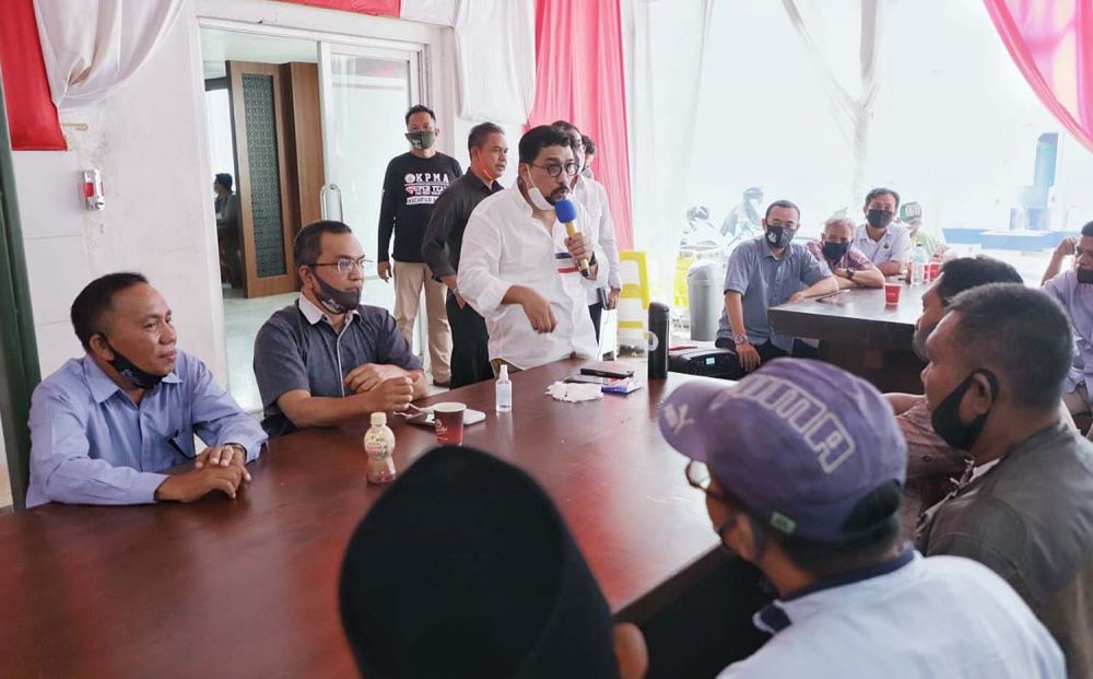 Calon Wali Kota Surabaya Machfud Arifin saat silaturahmi bersama Barisan Relawan Machfud Arifin (Brama)