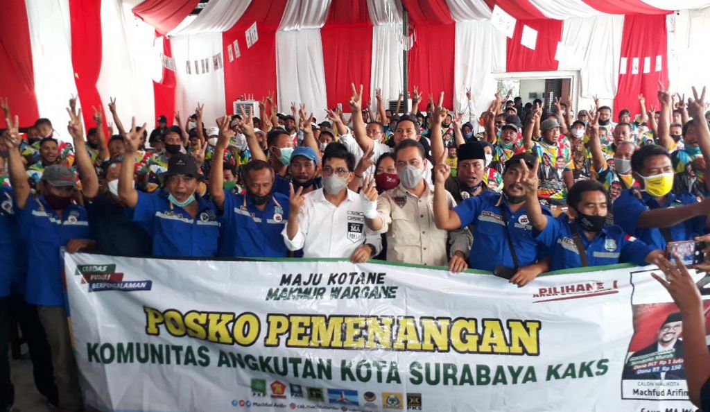 Calon Wali Kota Machfud Arifin kembali bersilaturahmi dengan Komunitas Angkutan Kota Surabaya