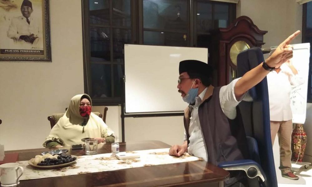Pengurus Muslimat Nahdlatul Ulama (NU) Kota Surabaya bersilaturahmi ke Cawali Machfud Arifin