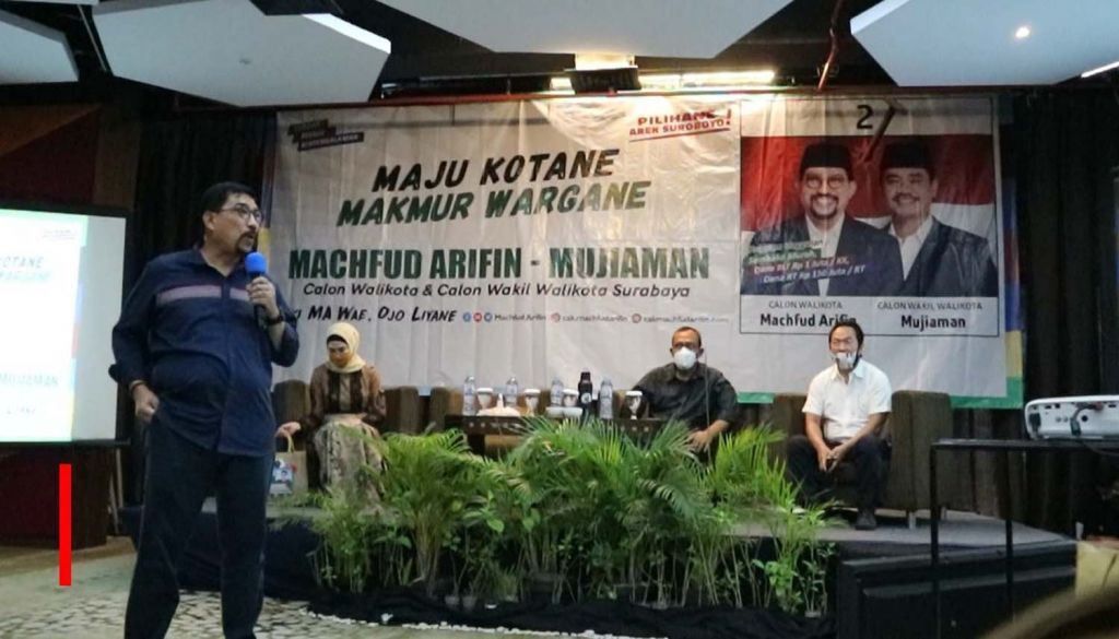 Calon Wali Kota Surabaya Machfud Arifin saat bersilaturahmi dengan PAPPRI Jawa Timur