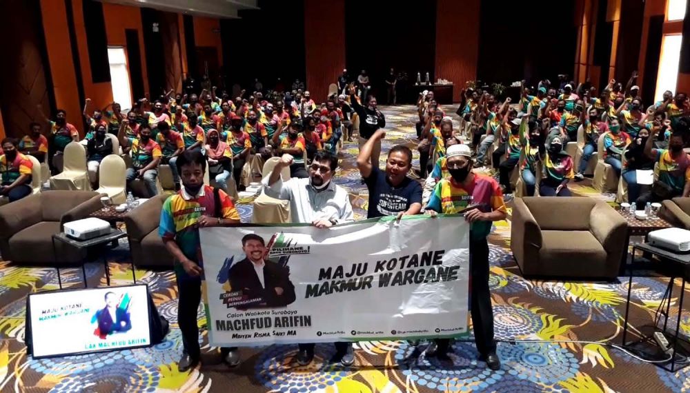 Pengurus RT-RW se Kecamatan Tegalsari menjadi bagian supertim yang siap menangkan Machfud Arifin di Pilwali Surabaya 2020