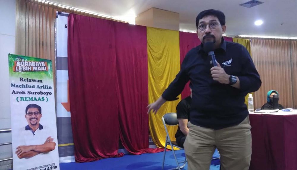 Cawali Machfud Arifin saat bertemu para relawan yang tergabung dalam Relawan Machfud Arifin Arek Suroboyo (Remaas) di BG Junction