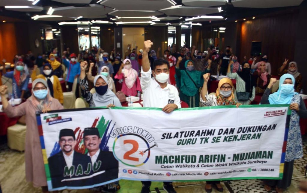 Konsolidasi Calon Wakil Wali Kota Surabaya, Mujiaman bersama para guru TK