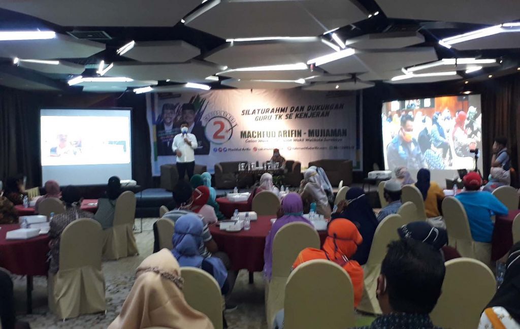 Konsolidasi Calon Wakil Wali Kota Surabaya, Mujiaman bersama para guru TK