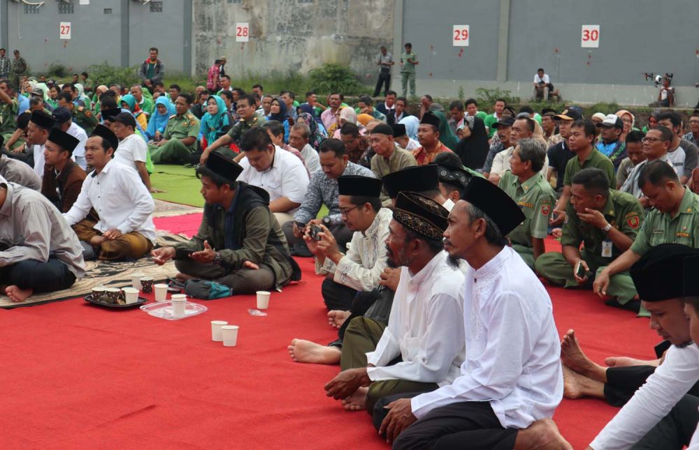 Khataman Al Quran yang diikuti ratusan santri menjadi penanda dimulainya pembangunan Pasar Legi Ponorogo