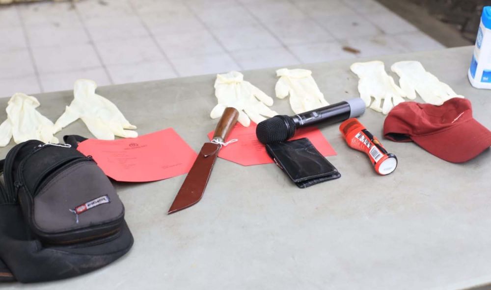 Barang bukti yang disita dari tangan pelaku Riandi Prastiawan