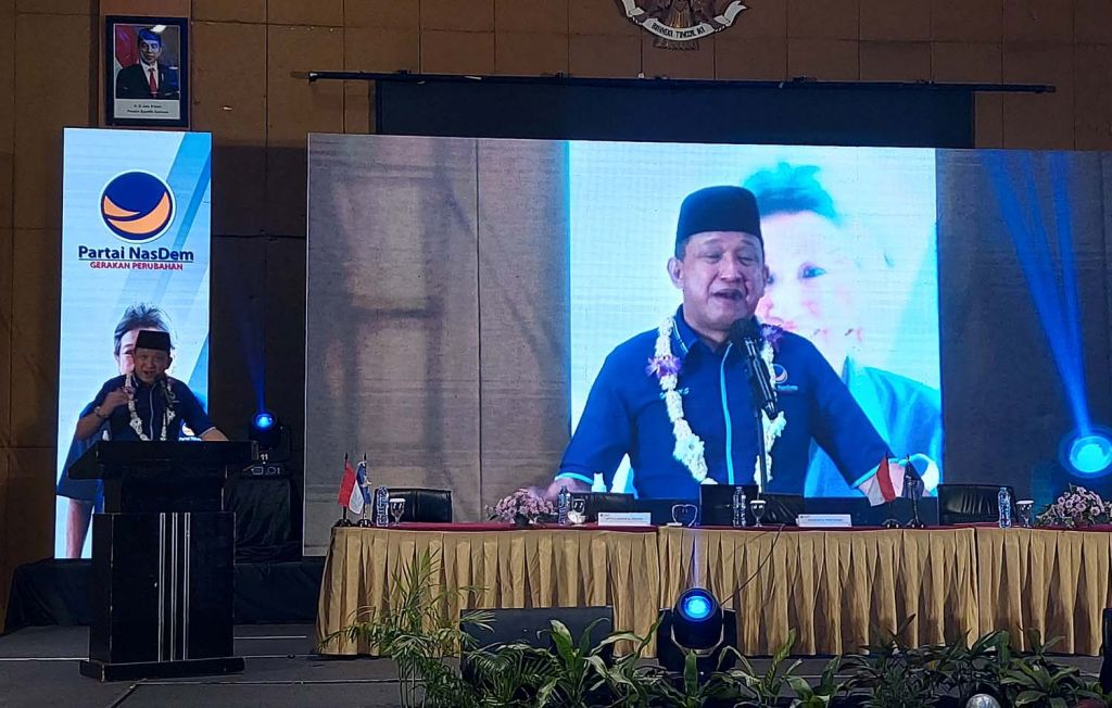 Wakil Ketua Bidang OKK DPW Partai NasDem Jatim Ipong Muclissoni hadir dalam Rakerda DPD NasDem Surabaya