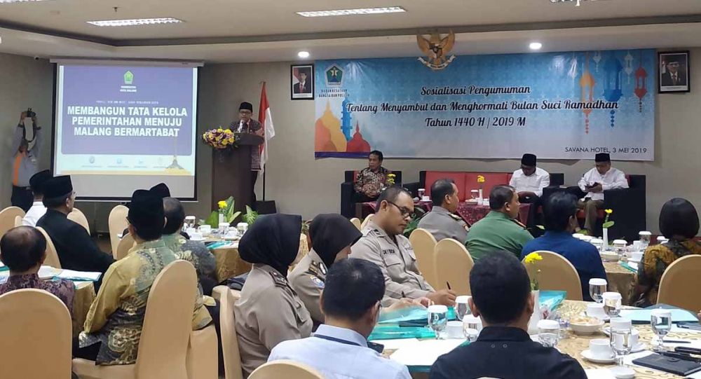 Forpimda Kota Malang mengelar rapat koordinasi jelang Ramadan 2019