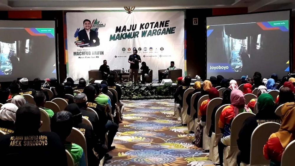 Para pendukung Machfud Arifin yang tergabung dalam Remaas siap menangkan Machfud Arifin jadi wali kota di Pilwali Surabaya 2020