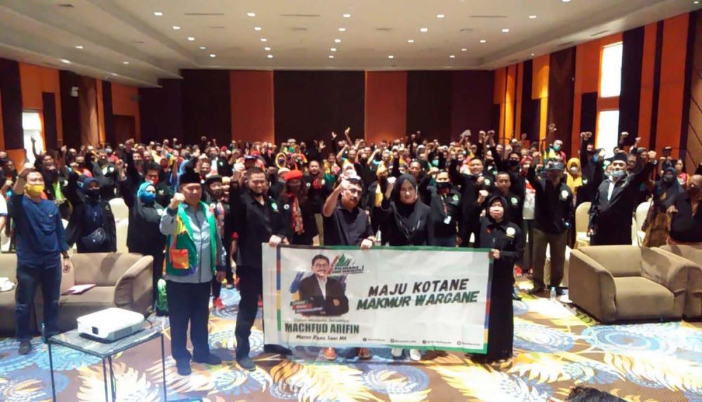 Para pendukung Machfud Arifin yang tergabung dalam Remaas siap menangkan Machfud Arifin jadi wali kota di Pilwali Surabaya 2020