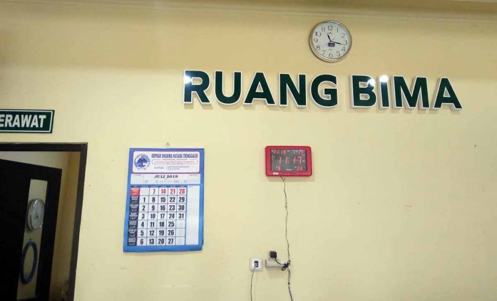 Ruang Bima RSUD dr Soedomo Trenggalek, tempat tersangka dirawat