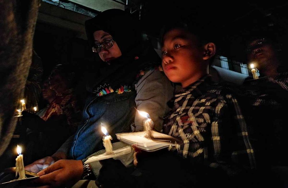 Umat muslim juga turut berdoa