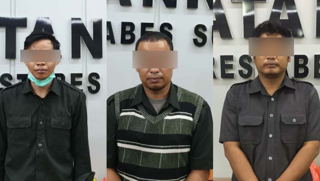 Tiga pelaku pencurian mobil operasional Bank Jatim ditangkap Unit Jatanras Polrestabes Surabaya