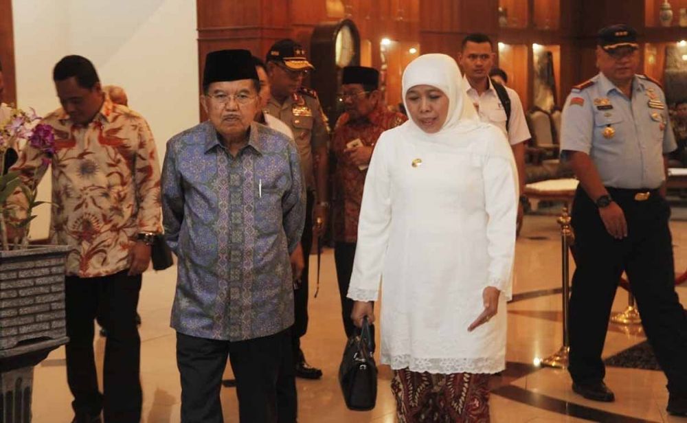 Wapres Jusuf Kalla dan Gubernur Jatim Khofifah