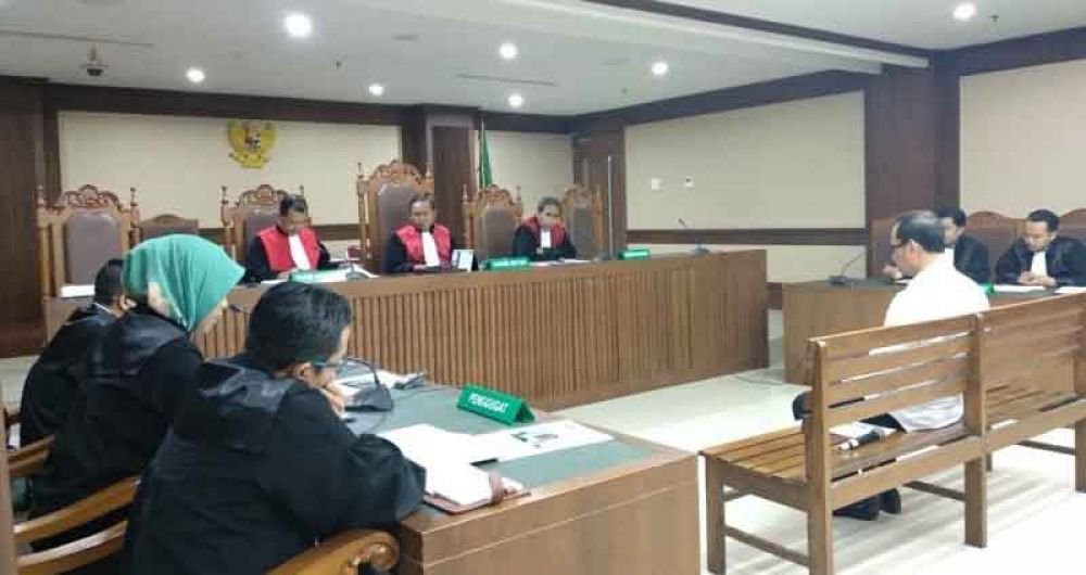 Sidang dakwaan Haris Hasanuddin di Pengadilan Tipikor Jakarta/ foto antara