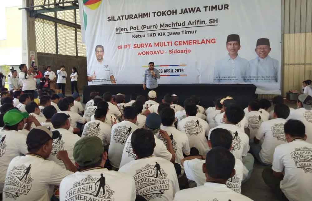 TKD Jatim Ajak Pekerja Pabrik di Sidoarjo Menangkan Jokowi ...