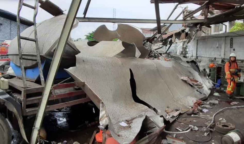 Truk tangki meledak di Nambangan, Surabaya