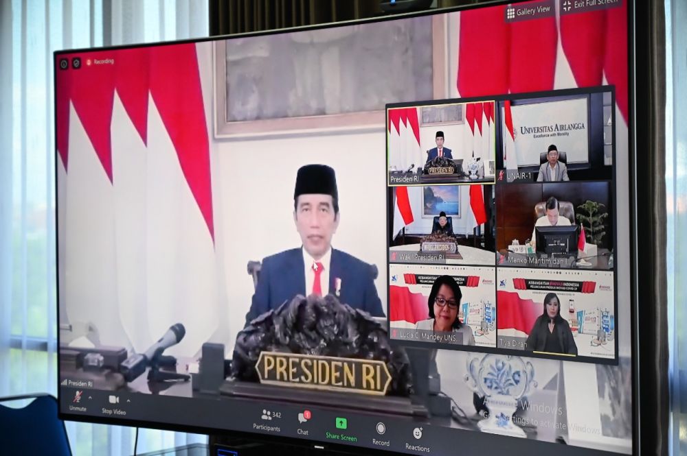 Peluncuran produk inovasi Covid-19 oleh Presiden Jokowi