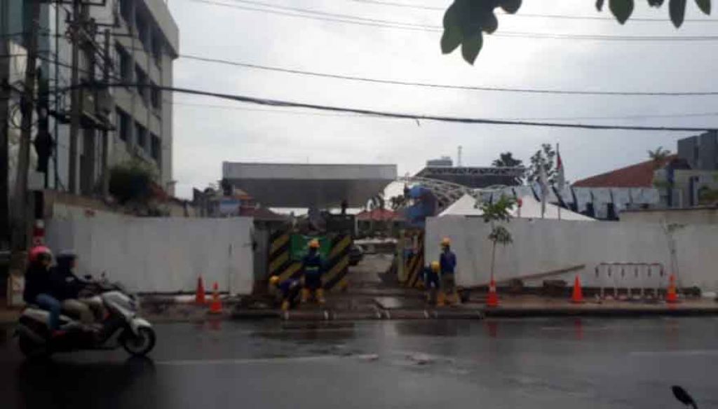 Pembangunan SPBU di Jalan Pemuda, Surabaya 