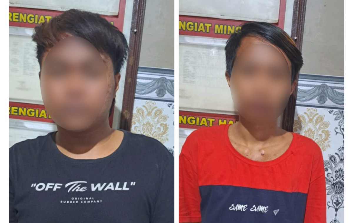 Dua remaja yang mencuri motor demi membeli sabu (Foto: Polsek Purwosari)