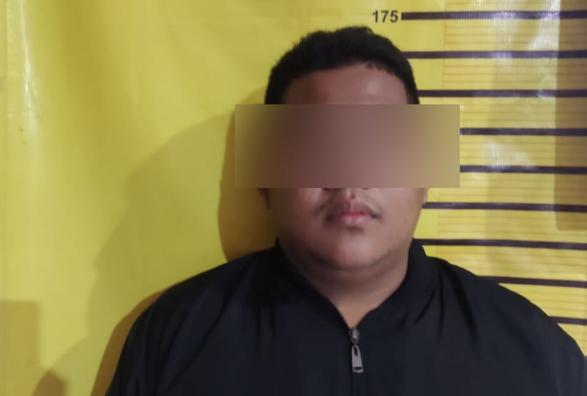 SA, sekuriti Phoenix Club Surabaya yang merekam dan menganiaya wanita (Foto: Polsek Tambaksari/jatimnow.com)