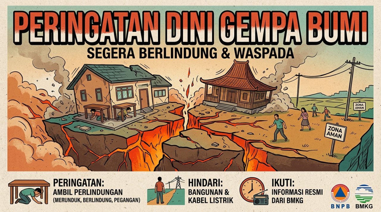 Ilustrasi gempa bumi. (Foto: Ilustrasi/jatimnow.com)