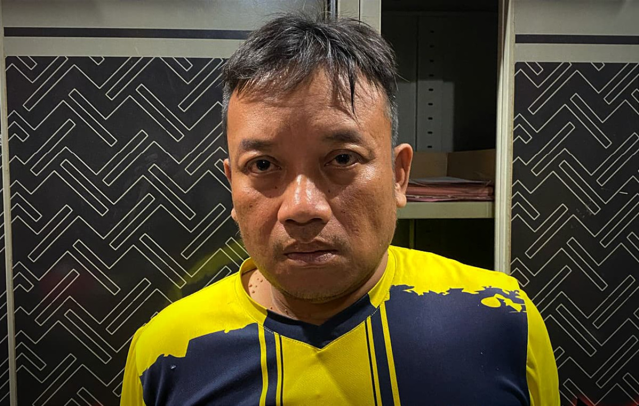 tampang pelaku (foto: Dion for jatimnow.com)