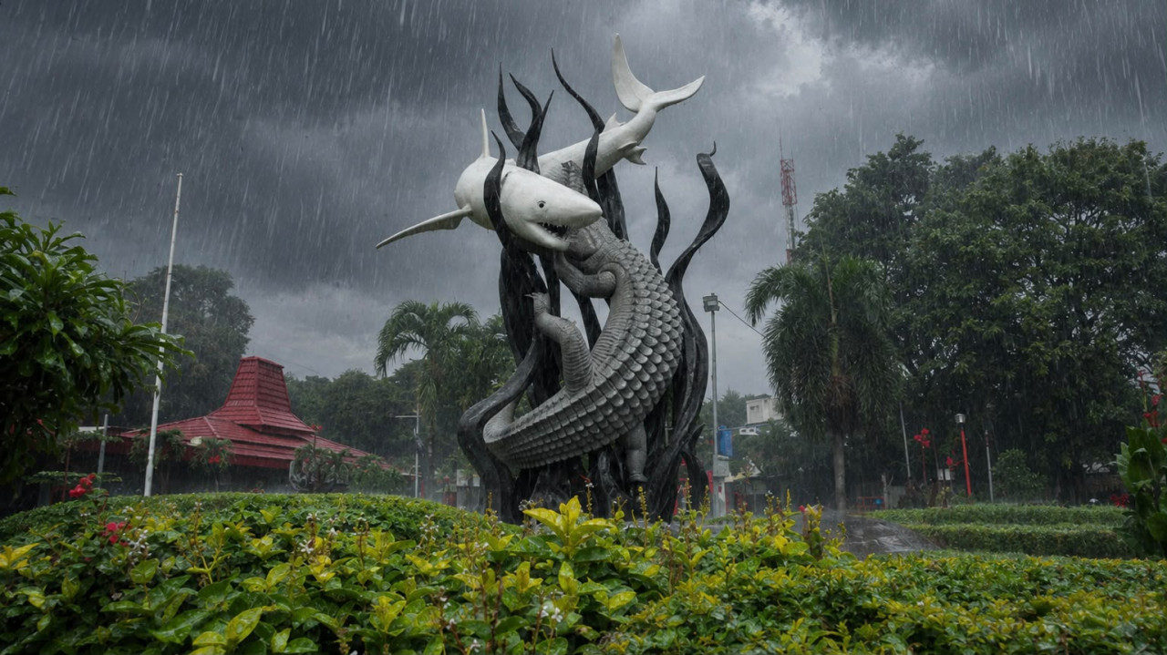 Ilustrasi Surabaya. (Foto: Ilustrasi AI)