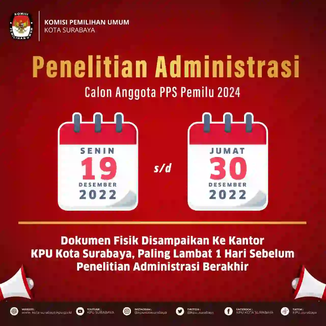 Pendaftaran PPS 18 s/d 27 Desember 2022