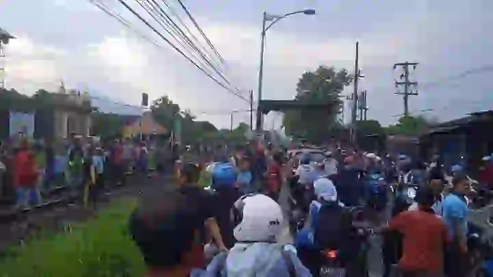 Orang tersambar kereta api di Dusun Cangkringmalang selatan