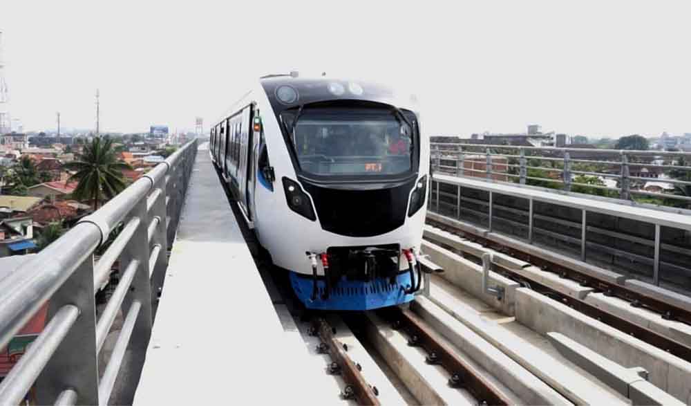 Satu unit Kereta Light Rail Transit (LRT) yang dipesan pemerintah melalui PT KAI/Foto: Dok PT KAI