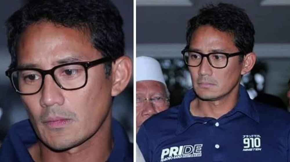 Polemik Ekspresi Wajah Sandiaga Uno saat Deklarasi Kemenangan